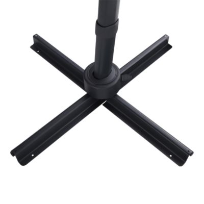 Parasol déporté inclinable carré ouverture manivelle anthracite 3 x 3m GoodHome Corby