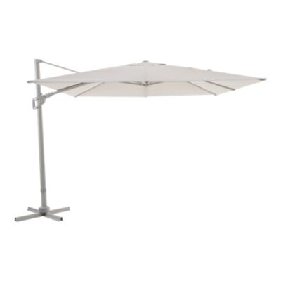 Parasol déporté inclinable carré ouverture manivelle moonbeam 3 x 3m GoodHome Corby