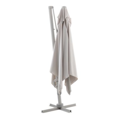 Parasol déporté inclinable carré ouverture manivelle moonbeam 3 x 3m GoodHome Corby