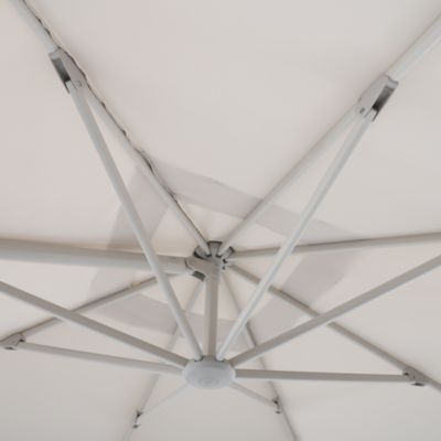 Parasol déporté inclinable carré ouverture manivelle moonbeam 3 x 3m GoodHome Corby