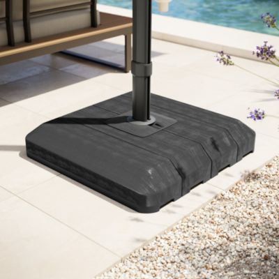 Parasol déporté inclinable rectangle ouverture manivelle anthracite 3 x 4m GoodHome Corby