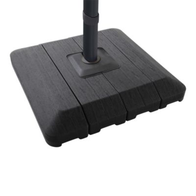 Parasol déporté inclinable rectangle ouverture manivelle anthracite 3 x 4m GoodHome Corby