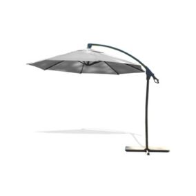 Parasol déporté Malaga aluminium gris 3 x 3 m DCB Garden