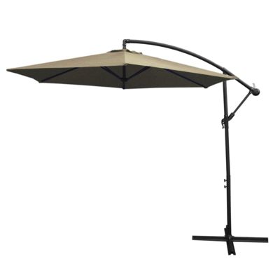 Parasol deporte mat en fer rond 300 x 300 toile en polyester