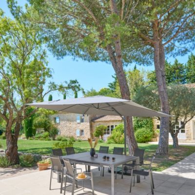 Parasol déporté Melhia H.2,72m coloris anthracite Hespéride