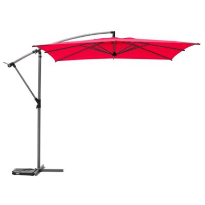 Parasol déporté rond Manoa grenade 2.5X2.5m Hespéride
