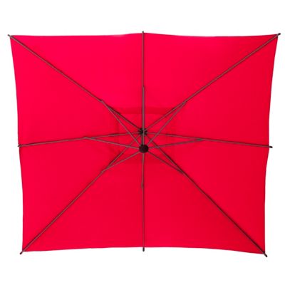 Parasol déporté rond Manoa grenade 2.5X2.5m Hespéride