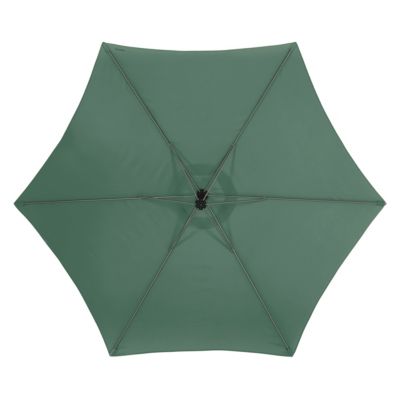 Parasol déporté rond Manoa olive et graphite 3m en aluminium traité époxy Hespéride