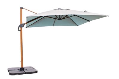 Parasol déporté Sevilla aluminium bois 2,5 x 2,5 m DCB Garden