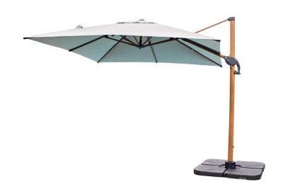 Parasol déporté Sevilla aluminium bois 2,5 x 2,5 m DCB Garden