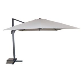 Parasol déporté Sevilla aluminium gris 4 x 3 m DCB Garden
