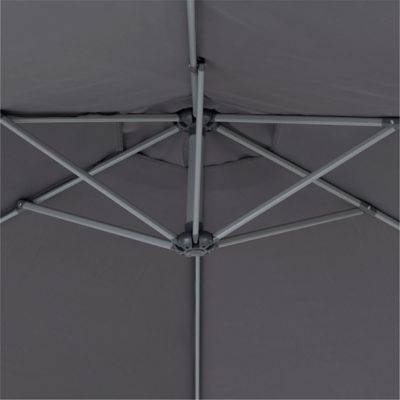 Parasol déporté sur pied Malta gris ø 300 cm