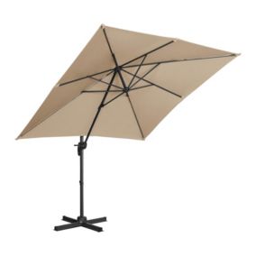 Parasol deporte - taupe - rectangulaire taupe Helloshop26