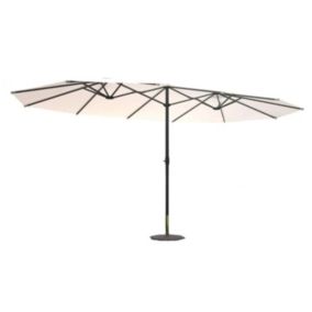 Parasol double 2,7 x 4,6 m écru degrés VENICE