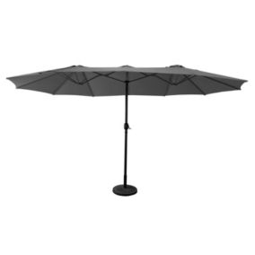 Parasol double 2,7x4,6m LINAI gris - HAPPY GARDEN