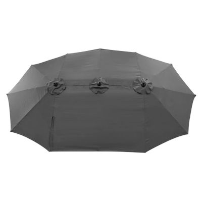 Parasol double 2,7x4,6m LINAI gris - Happy Garden