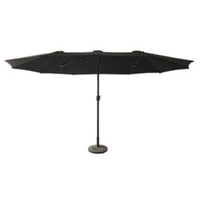 Parasol double 2,7x4,6m LINAI noir - Happy Garden