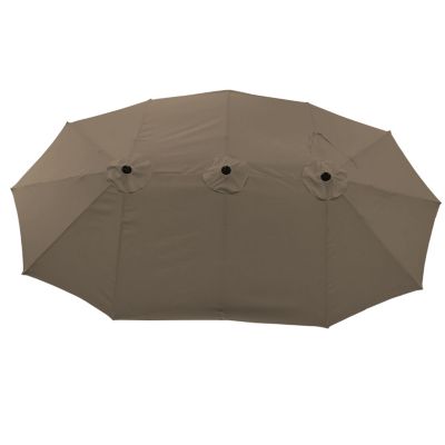 Parasol double 2,7x4,6m LINAI taupe - Happy Garden