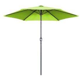 Parasol droit 3m en aluminium vert  Oviala