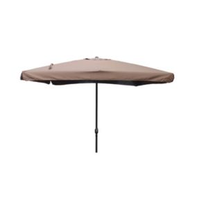 Parasol droit carré 2,95 x 2,95 m chocolat PALERME degrés Parasol droit carré 2,95 x 2,95 m chocolat PALERME