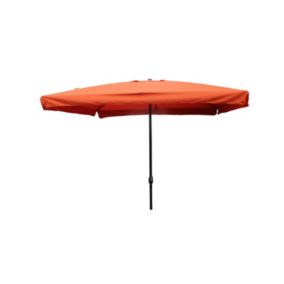 Parasol droit carré 2,95 x 2,95 m terracotta PALERME degrés Parasol droit carré 2,95 x 2,95 m terracotta PALERME