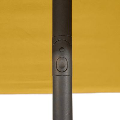 Parasol Droit Carré 2,5x2,5m Soya Jaune Moutarde Hespéride