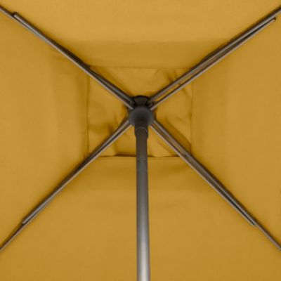 Parasol Droit Carré 2,5x2,5m Soya Jaune Moutarde Hespéride