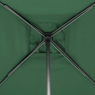 Parasol droit carré 2,5x2,5m Soya vert olive Hespéride