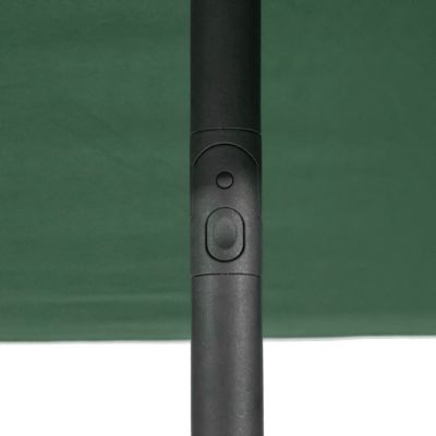 Parasol droit carré 2,5x2,5m Soya vert olive Hespéride