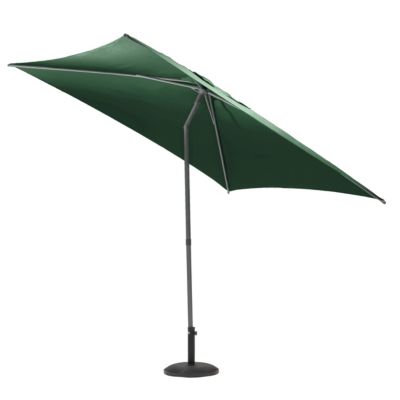 Parasol droit carré 2,5x2,5m Soya vert olive Hespéride