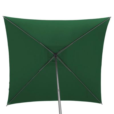Parasol droit carré 2,5x2,5m Soya vert olive Hespéride
