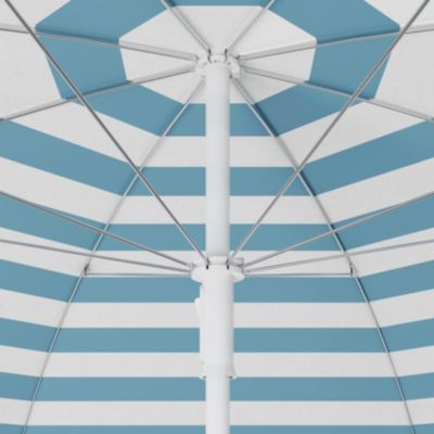Parasol droit Curacao bleu clair manuel