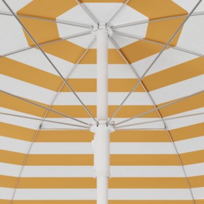 Parasol droit Curacao jaune manuel H.188cm