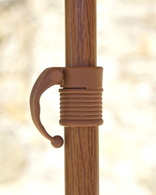 Parasol droit Ezpeleta Manila - rond - coloris bois naturel - L.200 x l.200 cm