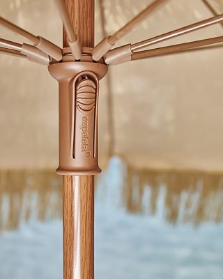 Parasol droit Ezpeleta Manila - rond - coloris bois naturel - L.200 x l.200 cm