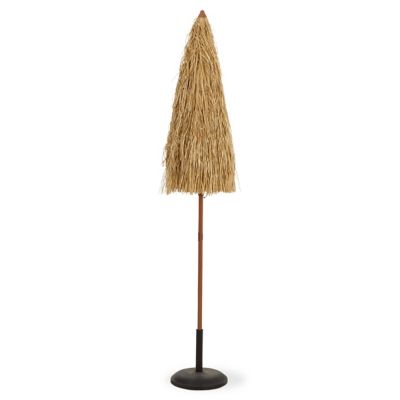 Parasol droit Ezpeleta Manila - rond - coloris bois naturel - L.200 x l.200 cm