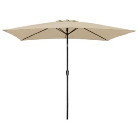Parasol droit HAPUNA rectangulaire 2x3m beige - HAPPY GARDEN