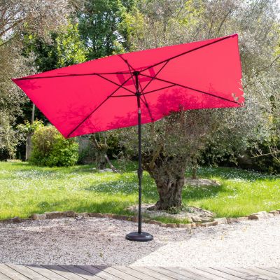 Parasol droit HAPUNA rectangulaire 2x3m fuchsia - Happy Garden