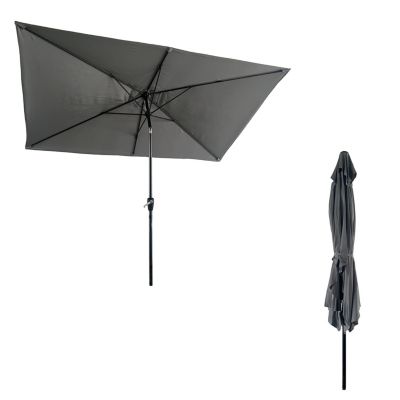 Parasol droit HAPUNA rectangulaire 2x3m gris - Happy Garden