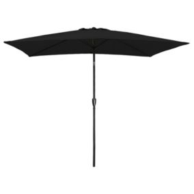 Parasol droit HAPUNA rectangulaire 2x3m noir - HAPPY GARDEN
