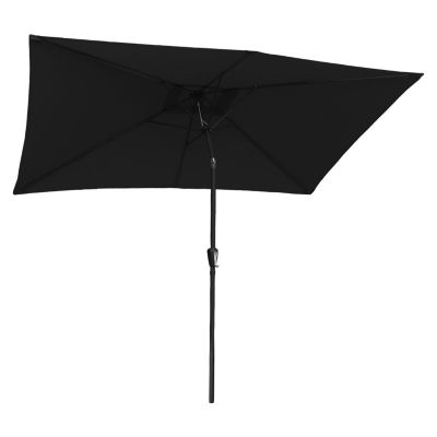 Parasol droit HAPUNA rectangulaire 2x3m noir - HAPPY GARDEN