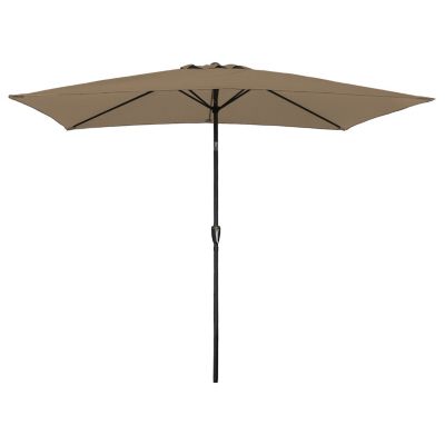 Parasol droit HAPUNA rectangulaire 2x3m taupe - Happy Garden