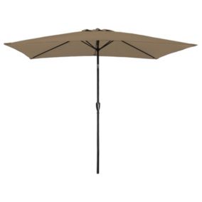 Parasol droit HAPUNA rectangulaire 2x3m taupe - HAPPY GARDEN