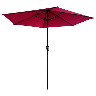 Parasol droit HAPUNA rond 2,70m de diamètre fuchsia - Happy Garden