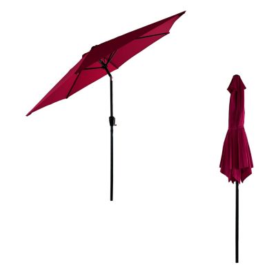 Parasol droit HAPUNA rond 2,70m de diamètre fuchsia - Happy Garden