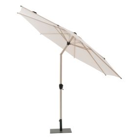 Parasol droit Loompa H.2,50m coloris argile lin Hespéride l.300 x L.300 cm