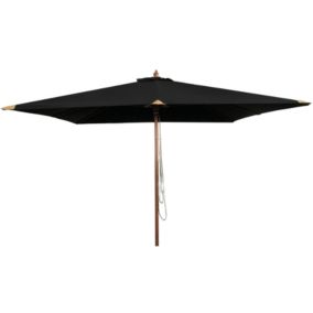 Parasol droit noir 3x3 m Pegasia