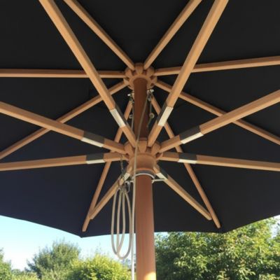 Parasol droit noir 3x3 m Pegasia