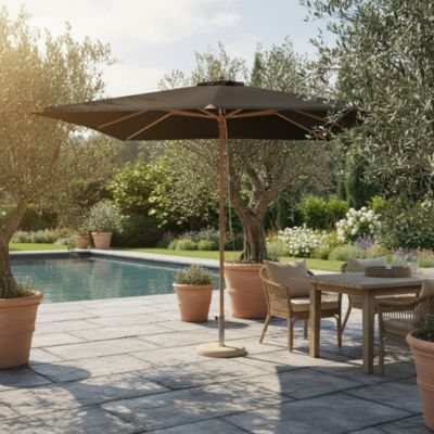 Parasol droit noir 3x3 m Pegasia