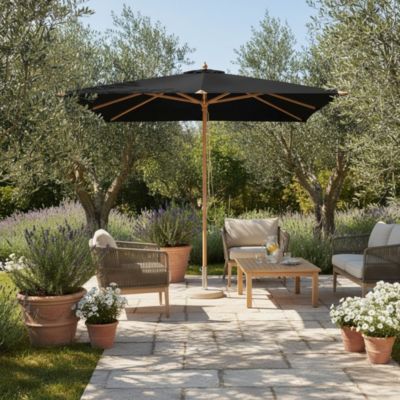 Parasol droit noir 3x3 m Pegasia